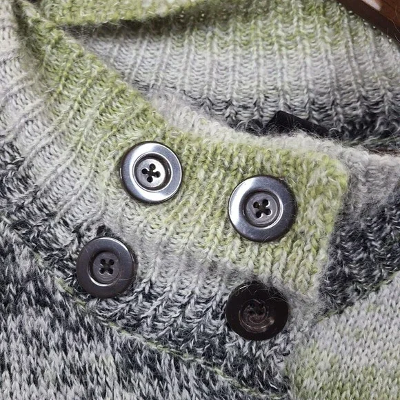 Nick & Mo Mohair Blend 1/4 Button Knit Cardigan Long Line Medium Womens - Picture 4 of 7